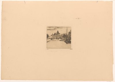 Nieuwmarkt i Amsterdam af Willem Witsen (signed by artist)