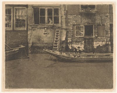Bagfacader på Voorstraat 463, 465 og 467 i Dordrecht af Willem Arnoldus Witsen