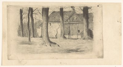 Træer ved et hus af Willem Arnoldus Witsen