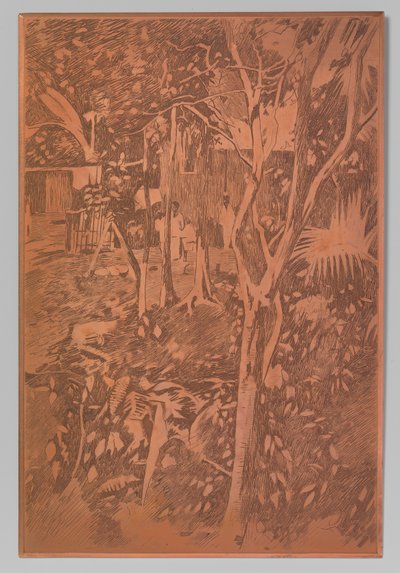 Ansicht in der Kampong, Buitenzorg af Willem Witsen