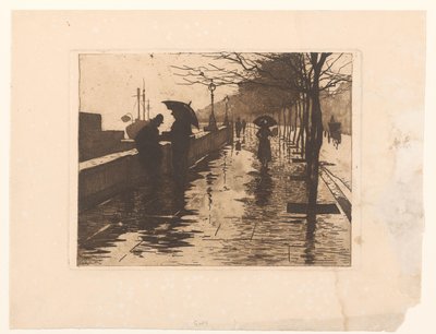 Udsigt over Victoria Embankment i London af Willem Arnoldus Witsen
