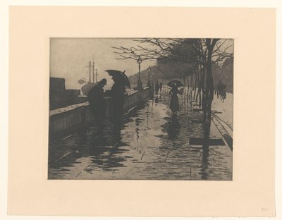 Udsigt over Victoria Embankment i London af Willem Arnoldus Witsen