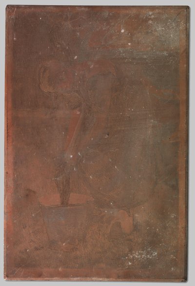 Stående kvinde ved vaskespand af Willem Arnoldus Witsen
