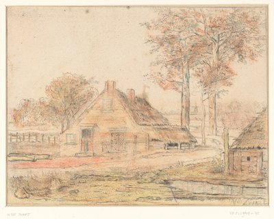 Gård i et landskab af Willem de Zwart