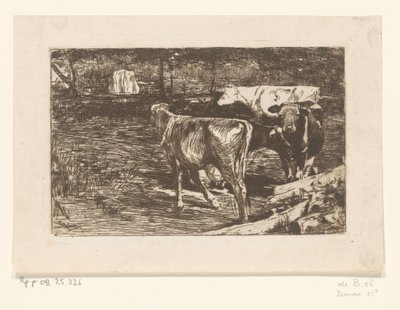 Fire køer på en eng Milk Bend (original titel) af Willem de Zwart