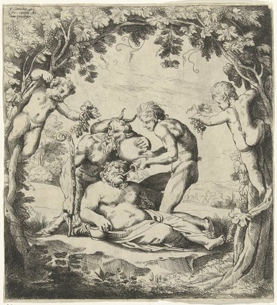 Drikker Bacchus af Willem van Haecht (II)