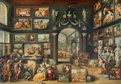 Studio i Apelles af Willem van II Haecht