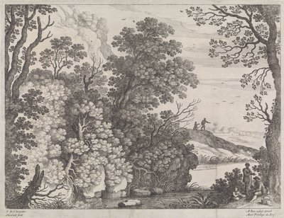 skovlandskab Italienske landskaber (serietitel) af Willem van Nieulandt (II)