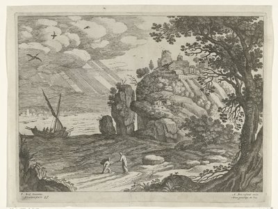 Mirakuløs fangst Italienske landskaber (serietitel) af Willem van Nieulandt (II)