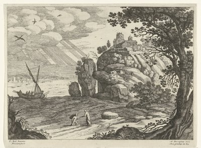 Mirakuløs fangst Italienske landskaber (serietitel) af Willem van Nieulandt (II)