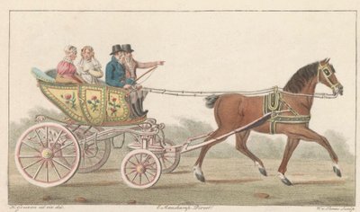 Zaan legevogn, 1824 En Noord-Hollandsch Speelwagen aan de Zaan / Voiture de plaisance, dite Speelwagen au Zaan (titel på objekt) af Willem van Senus