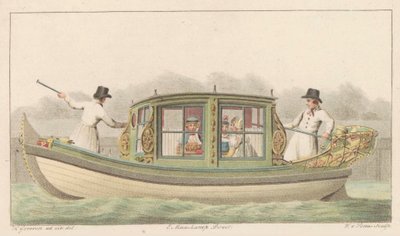 Zaan teltjagt, 1816 Et Noord-Hollandsch Tentjagtje på Zaan / Une barque de Compagnie nommée Tentjagje à Zaandam (titel på objektet) af Willem van Senus