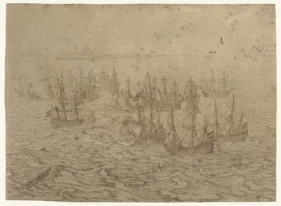 Søslag ud for en kyst af Willem van de Velde (I) (possibly)