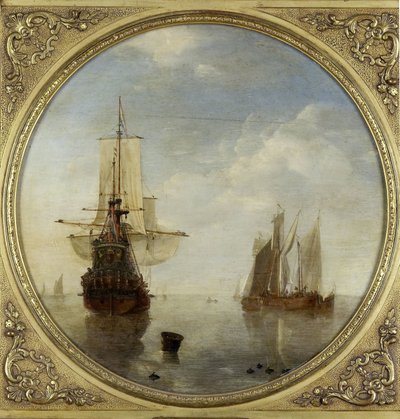 Skibe ved Anker af Willem van de Velde (II)