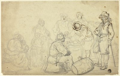 Bonde-scene af Willem van de Velde I