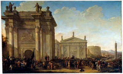 Et triumftog, 17. eller begyndelsen af 1700-tallet af Willem van de Velde the Younger