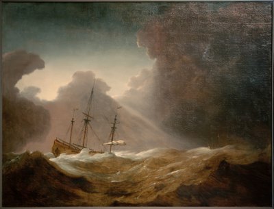 Hollandsk skib før en nærmer sig storm af Willem van de Velde the Younger