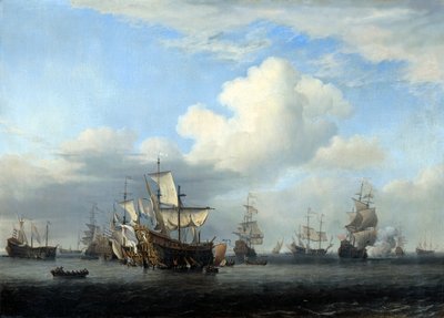 De fangede Swiftsure, Seven Oaks, Loyal George og Convertine..., c1666 af Willem van de Velde the Younger