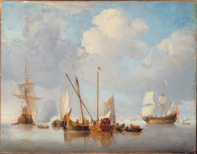 efter W. v. d. Velde d. J., En pause af Willem van de Velde the Younger