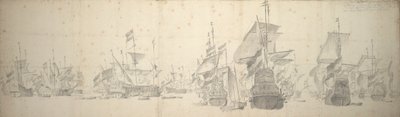 Krigsråd i den hollandske flåde ud for Terschelling, 7.-17. oktober 1658 af Willem van de the Elder Velde