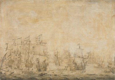 Slaget mellem den hollandske og den svenske flåde af Willem van de the Elder Velde