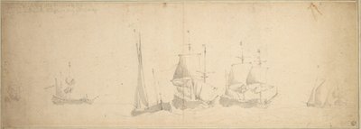 Hollandske skibe i søen, 28. maj-7. juni 1665 af Willem van de the Elder Velde
