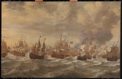 Episode fra det fire dage lange søslag af Willem van de the Elder Velde