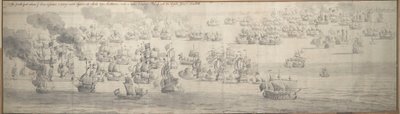 Slaget om Texel (Kijkduin) af Willem van de the Elder Velde