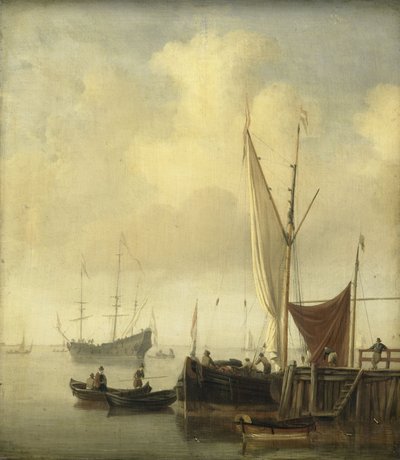 En havn af Willem van de the Younger Velde
