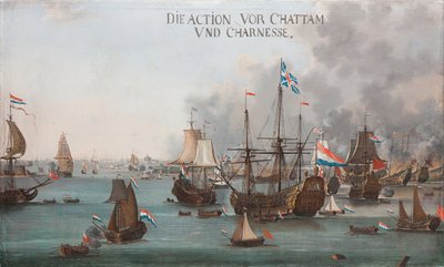 Slaget ved Chatham af Willem van der Stoop