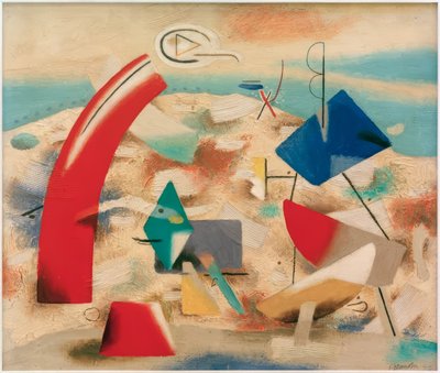 Munter landskab IV af Willi Baumeister