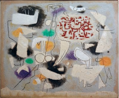 Poesi med små fantomformer af Willi Baumeister