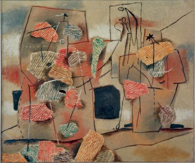 To figurer, kamgarn af Willi Baumeister