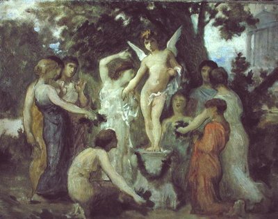 Offer til Amor (olie på lærred) af William-Adolphe Bouguereau