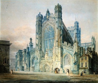Udsigt over en katedral af Joseph Mallord William Turner
