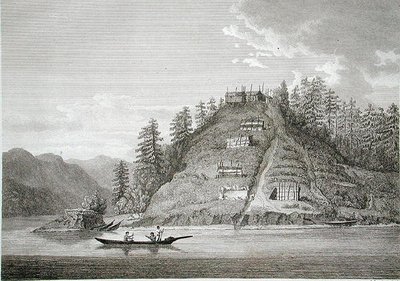 De venlige indianeres landsby ved indgangen til Bute
