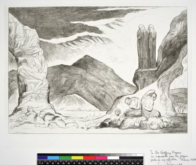 The Circle of the Falsifiers: Dante og Virgil, der dækker deres næser på grund af stanken, Inferno, Canto XXIX, illustration til 