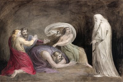 The Witch of Endor Raising the Spirit of Samuel. af William (after) Blake
