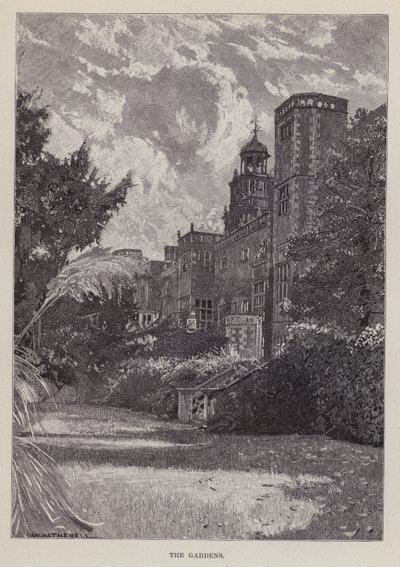 Hatfield House, The Gardens (litho) af William (after) Hatherell