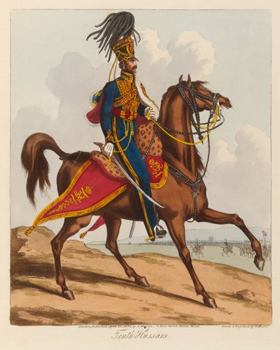 Tiende Husarer af William (after) Heath