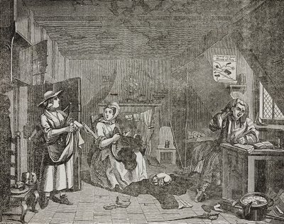Ramt digter, efter maling af William Hogarth af William (after) Hogarth