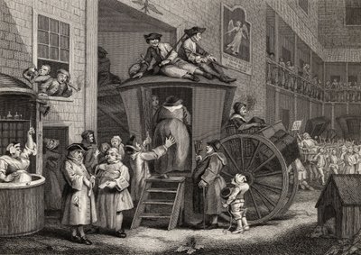 Country Inn Yard, indgraveret af Timothy Engleheart (1803-79) fra 
