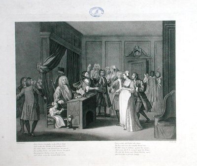 Retfærdigheden triumferer, indgraveret af Thomas Cook (1744-1818) (gravering) af William (after) Hogarth