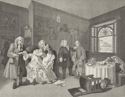 Ægteskab a la Mode af William (after) Hogarth