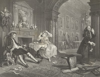 Ægteskab a la Mode af William (after) Hogarth