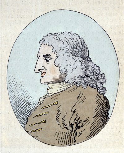 Portræt af Henry Fielding af William (after) Hogarth