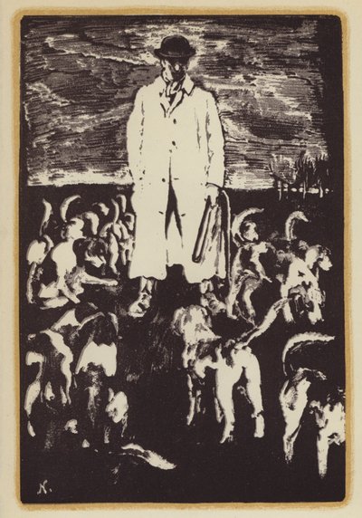 Illustration til Memoirs of a Fox-Hunting Man af Siegfried Sassoon (træsnit) af William (after) Nicholson