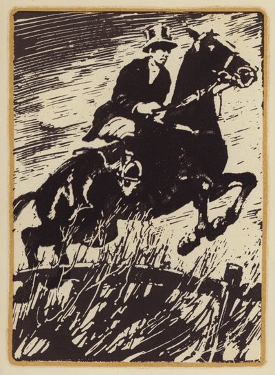 Illustration til Memoirs of a Fox-Hunting Man af Siegfried Sassoon (træsnit) af William (after) Nicholson