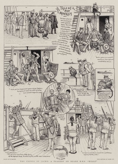 The Crimes of Jocko, en tragedie om bord på HMS "Holly" (gravering) af William (after) Ralston