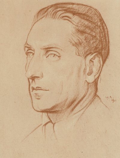 Compton Mackenzie (litho) af William (after) Rothenstein